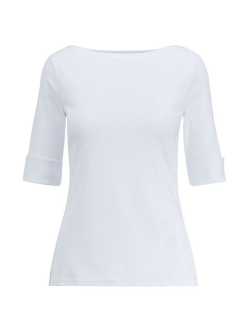 t-shirt donna bianco con scollo a barca Ralph Lauren | 200654963BIANCO